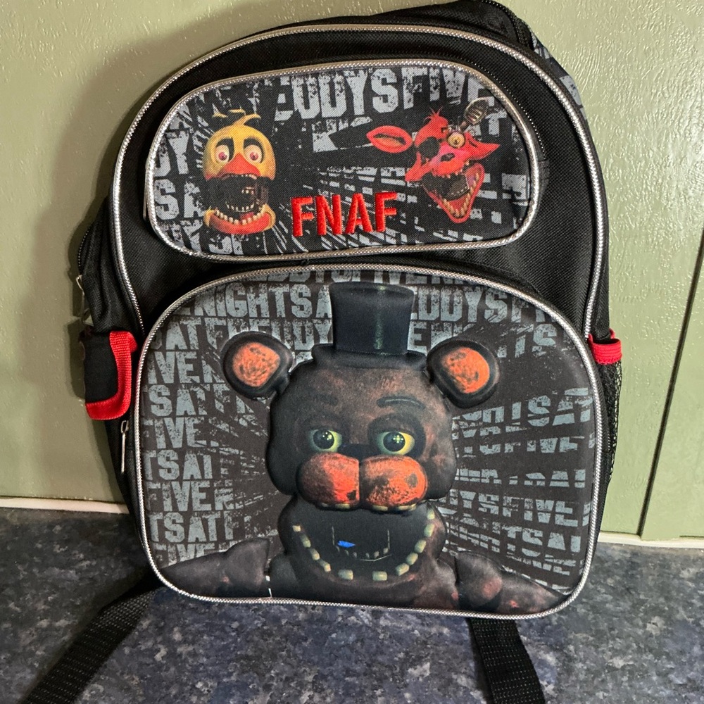 FNAF Black and Red Backpack